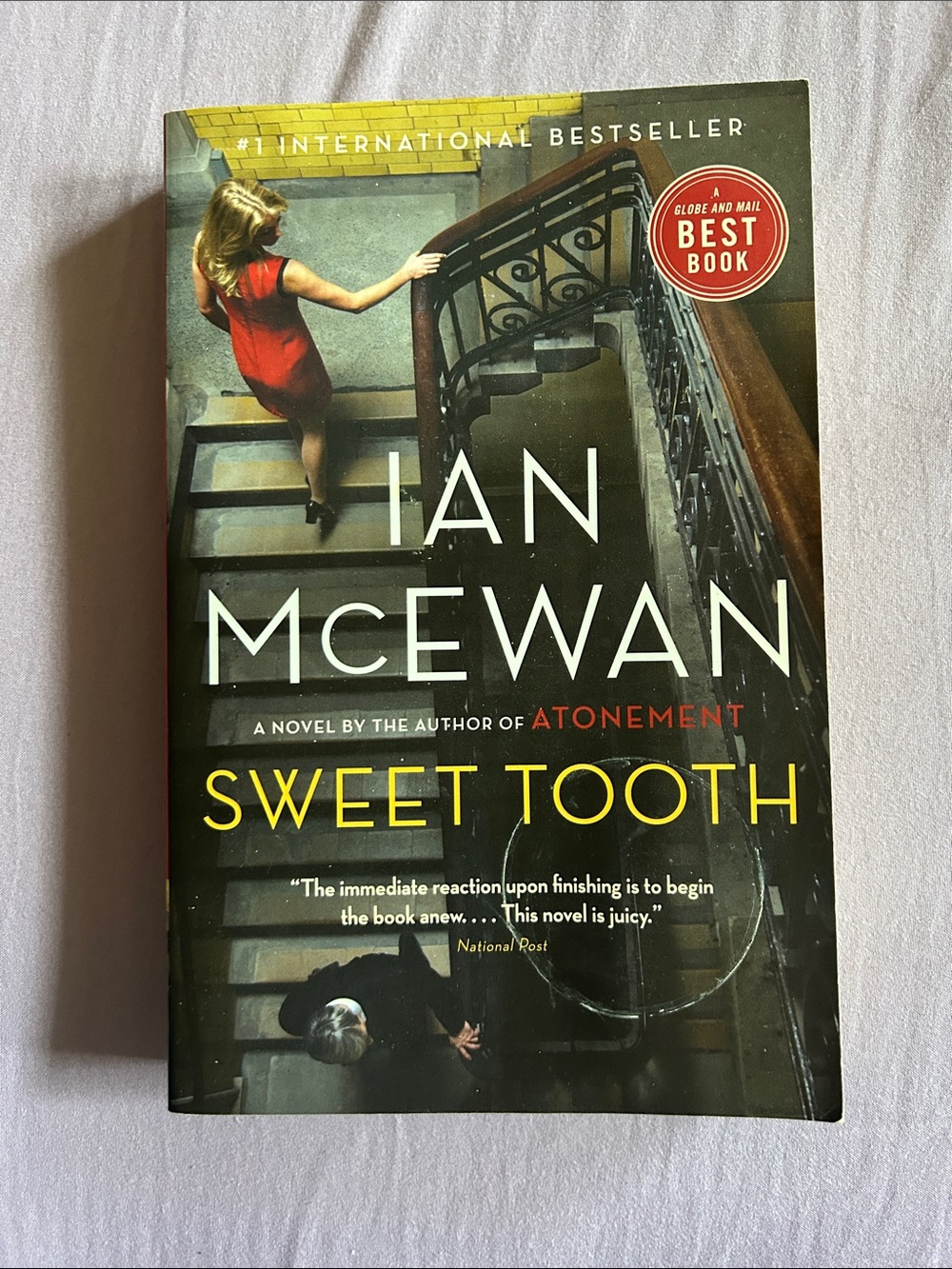 Ian McEwan "Sweet Tooth" Paperback Novel - Yellow & Black Cover